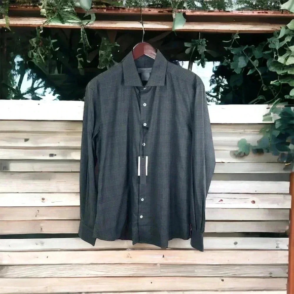 NEW Dylan Gray Men’s Size M Olive Green Plaid Button Up Shirt Soft Cotton - Picture 8 of 8
